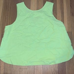 LOFT linen green tank NWT